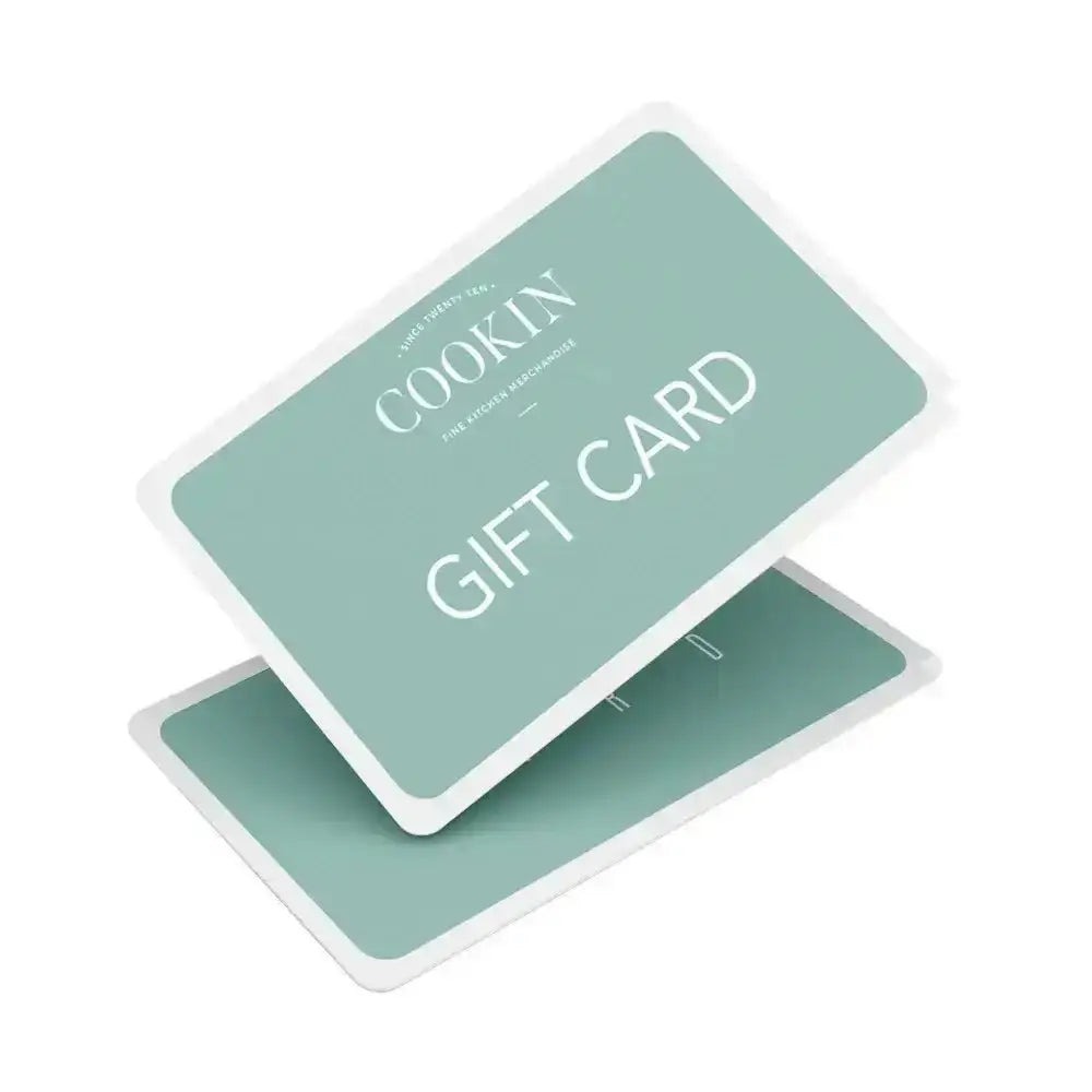The mint-green Cookin gift card
