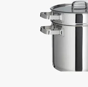 Stainless steel cookware pot with lid from Cookin Stores Ballito kitchenware collection
