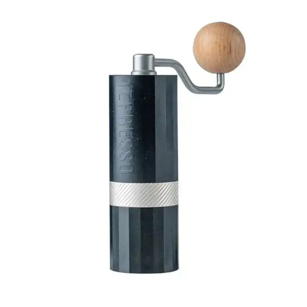 1Zpresso Q Air manual coffee grinder with black body and wooden handle, kitchenware at Cookin Stores