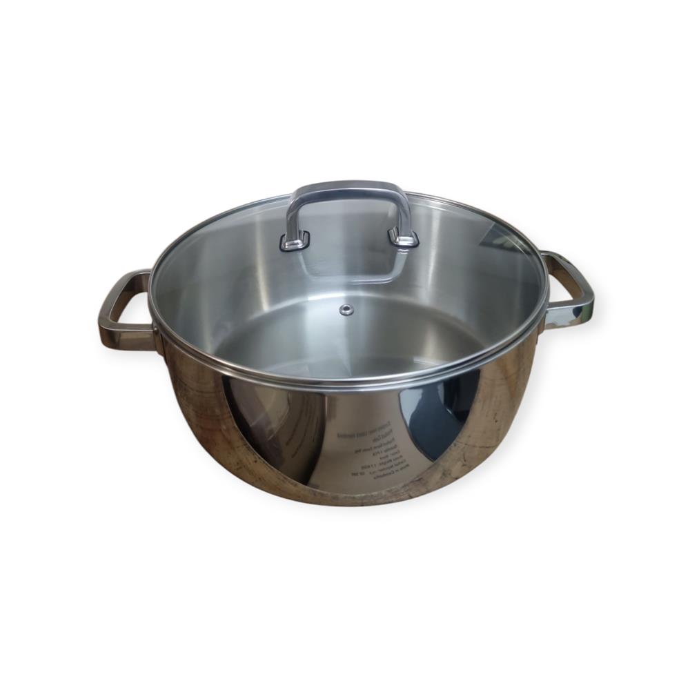 3 Ply Stainless Steel High Casserole Pot 8.4L