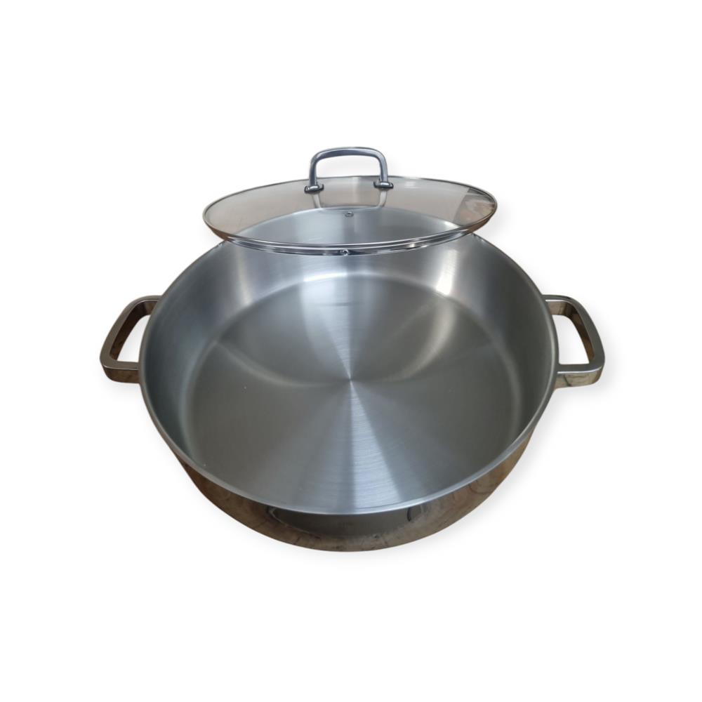 3 Ply Stainless Steel Shallow Casserole Pot 8.6L