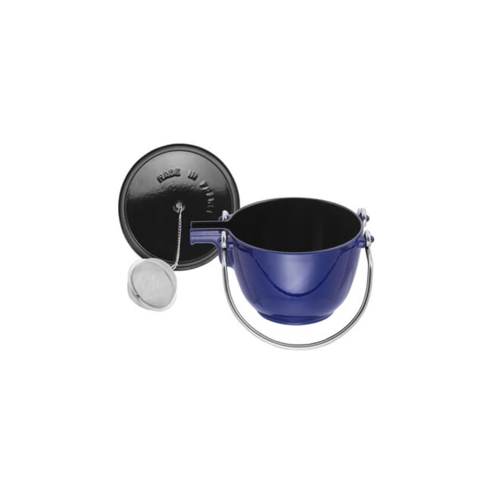 Staub Cast Iron Round Tea Pot 1.15L Dark Blue