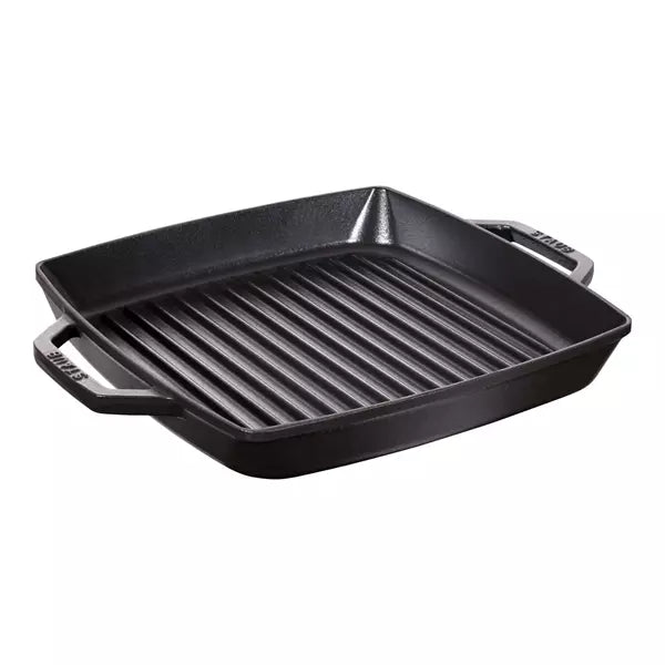 Staub Square Cast Iron Double Handle Grill Pan 28cm