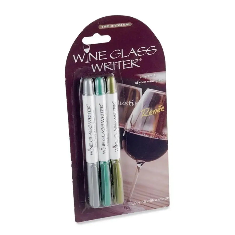 AMT Wine Glass Writer Org Metallic Set 3
