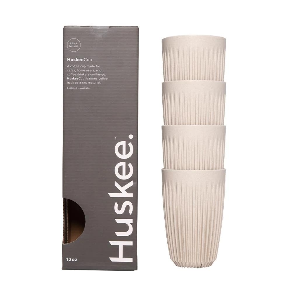 Huskee Natural Coffee Cup 350ml Set Of 4
