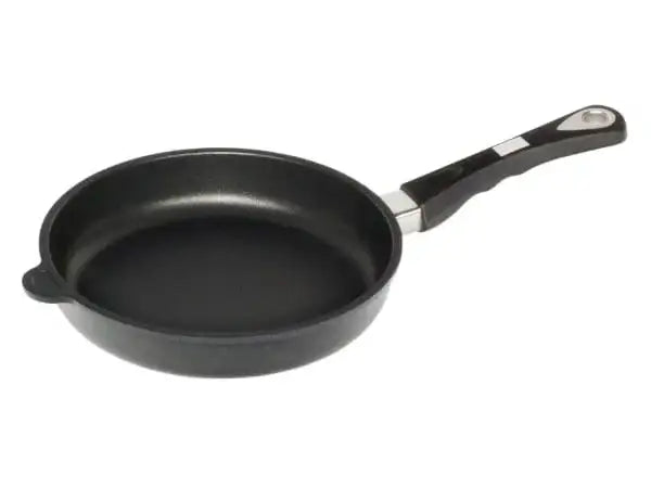 Black non-stick frying pan with handle, premium kitchenware at Cookin Stores