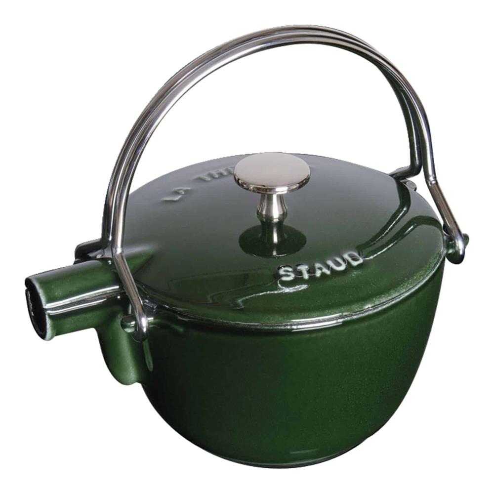 Staub Cast Iron Round Tea Pot 1.15L Basil Green