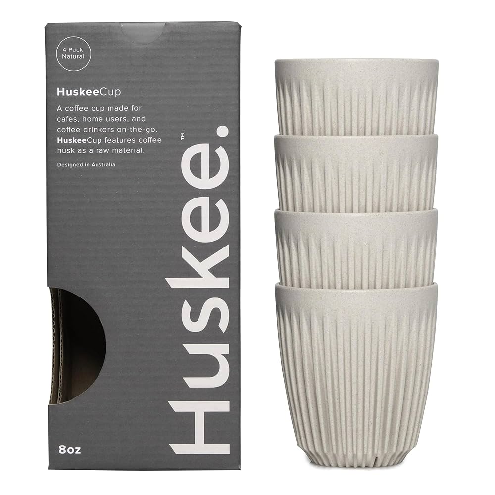 Huskee Natural Coffee Cup 175ml Set Of 4