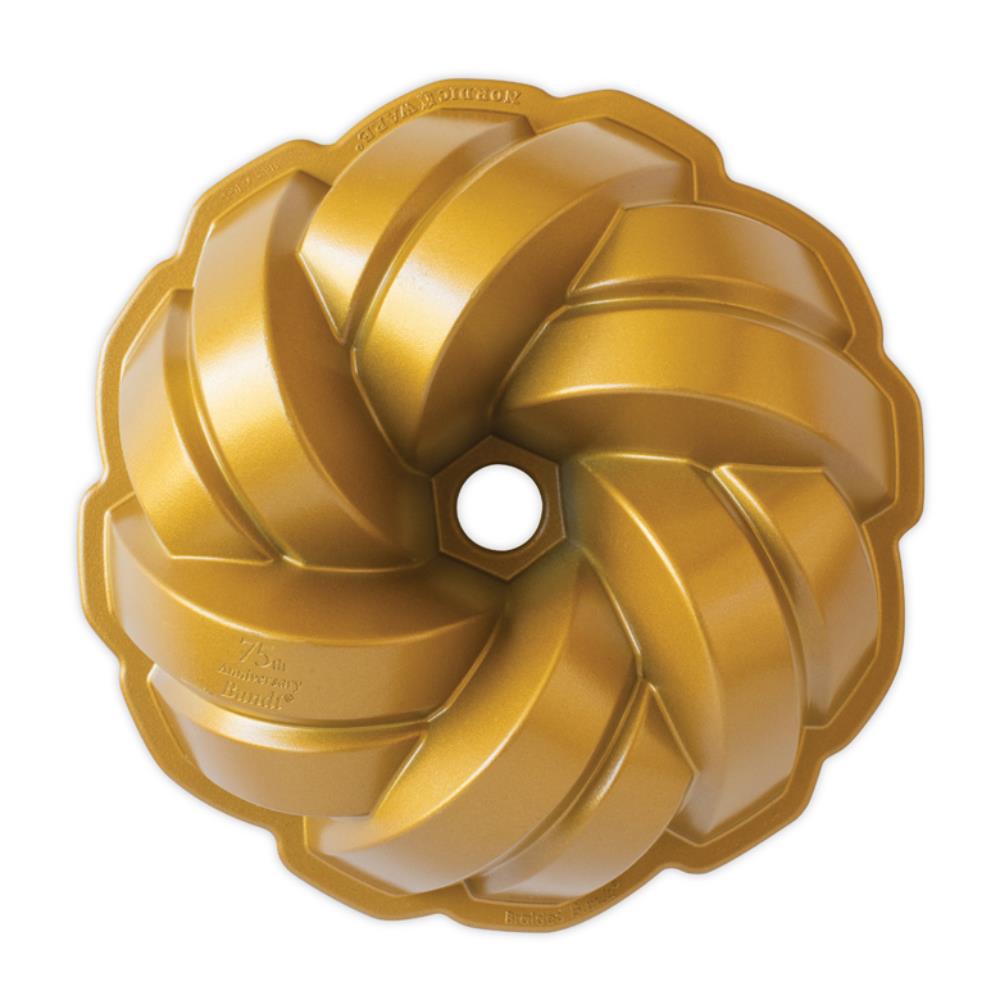 Nordic Ware 75th Birthday Gold Braided Bundt Pan