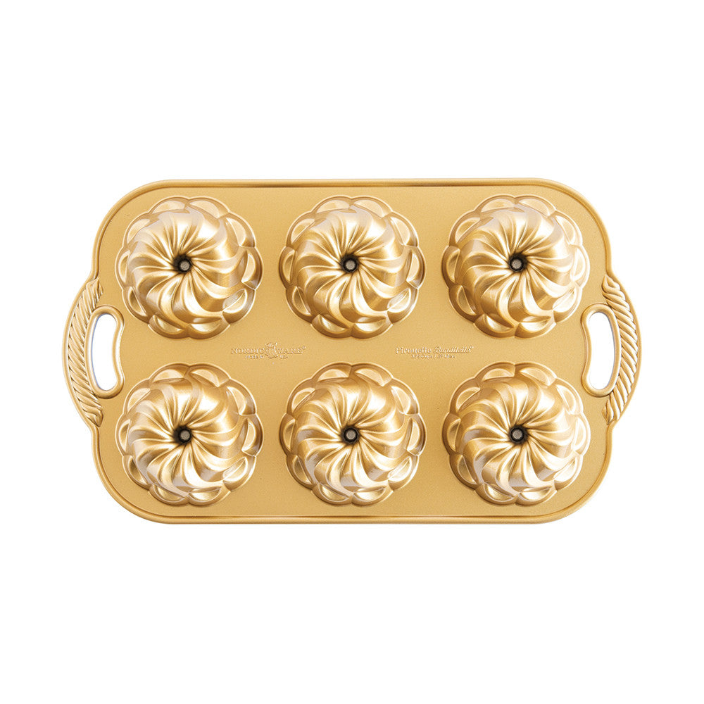 Nordic Ware Gold Pirouette Bundtlette Pan