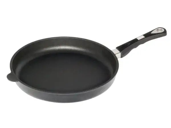 Non-stick black frying pan with ergonomic handle, premium kitchenware at Cookin Stores