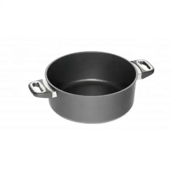 Non-stick black casserole pot with metal handles, premium kitchenware at Cookin Stores