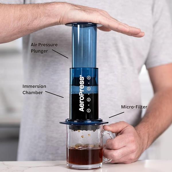 AeroPress Clear Blue 4-Cup Coffee Maker