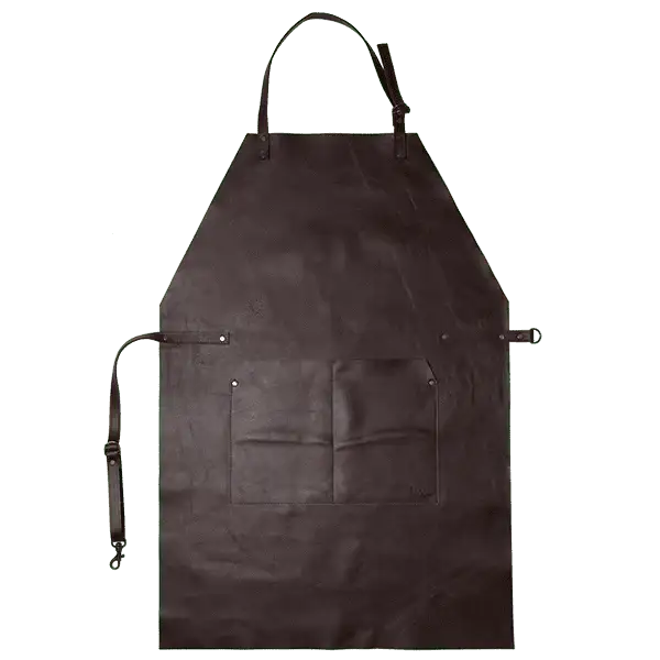 Dark Brown apron with straps on a white background