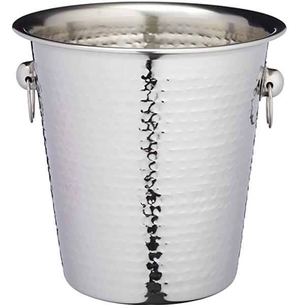 BarCraft Stainless Steel Hammered Champagne Bucket