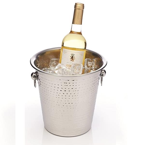 BarCraft Stainless Steel Hammered Champagne Bucket