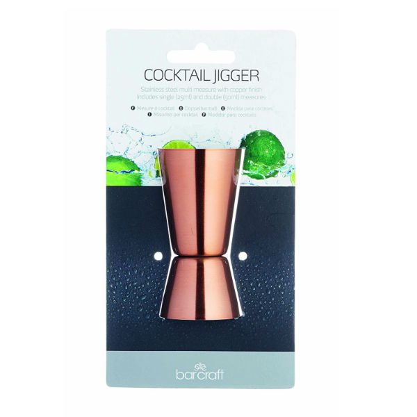 BarCraft Multi Measure Copper Cocktail Jigger
