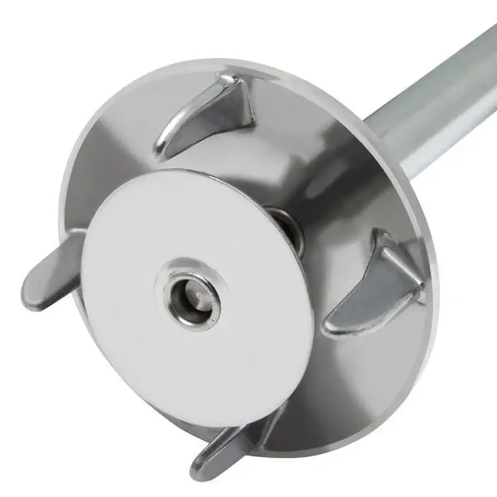 Close-up of a metallic object with a central shaft on a white background