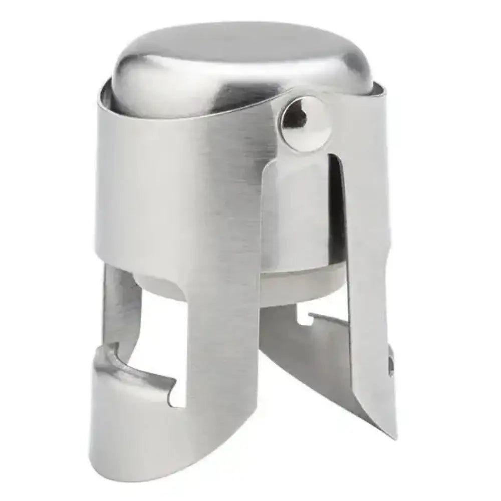 Metallic bottle cap opener on a white background