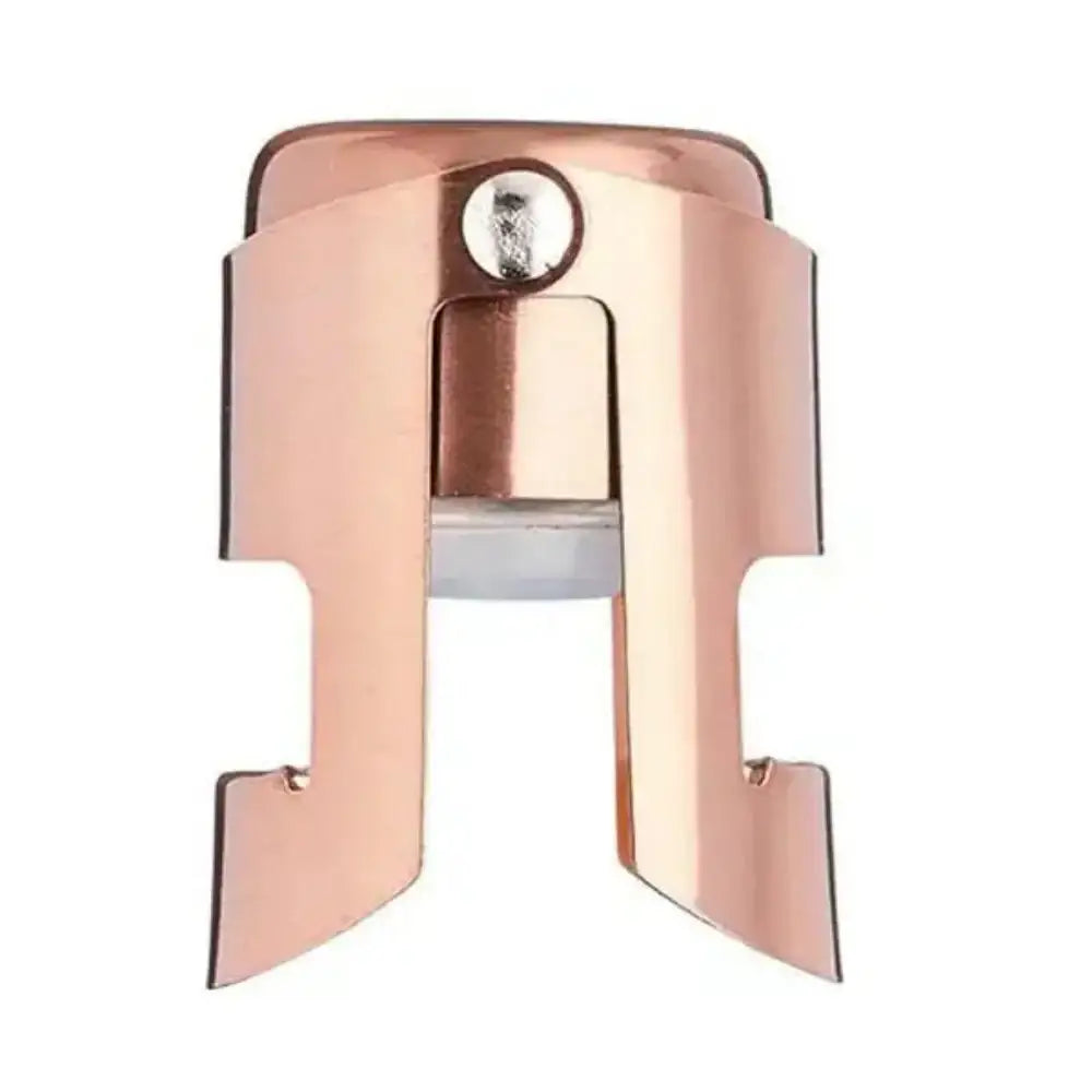 Rose gold bottle opener on a white background
