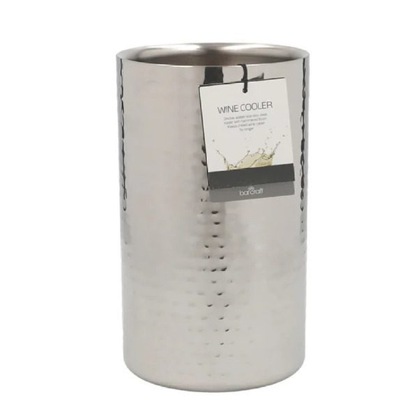 BarCraft Stainless Steel Hammered Finish Wine Cooler