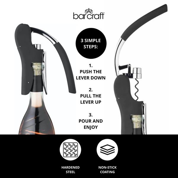 Barcraft Lever Arm Mechanical Corkscrew
