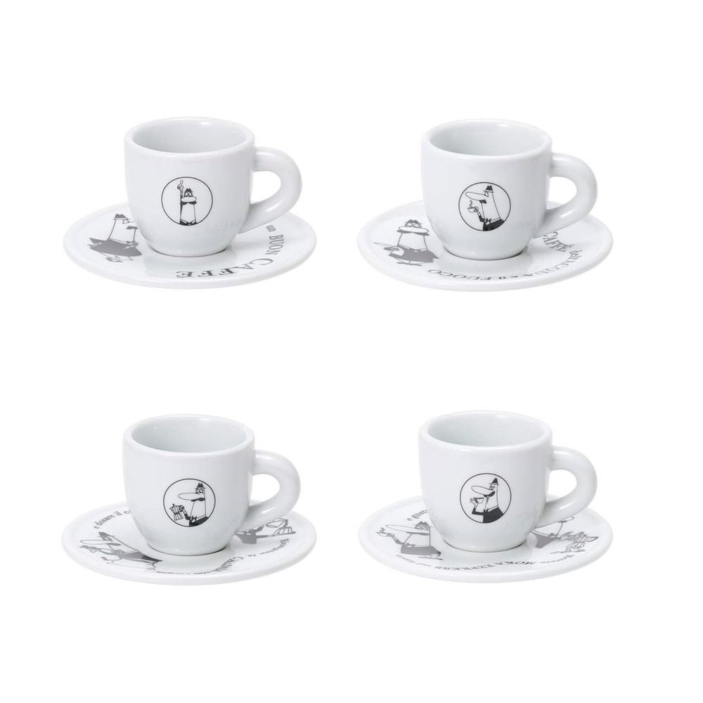 BIA Carosello Espresso Cup&Saucer Set 4
