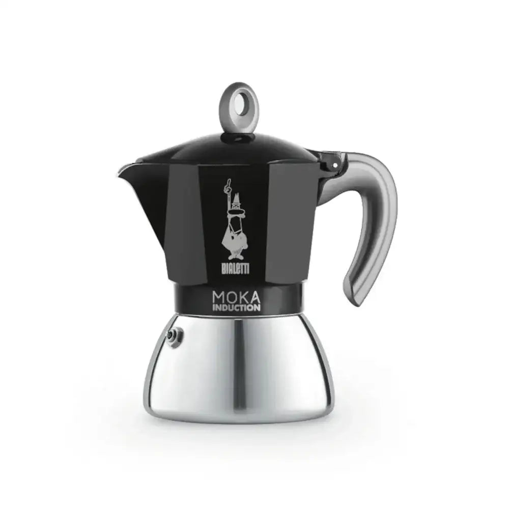 Bialetti Moka Induction Stovetop Espresso Maker 6 Cup Black