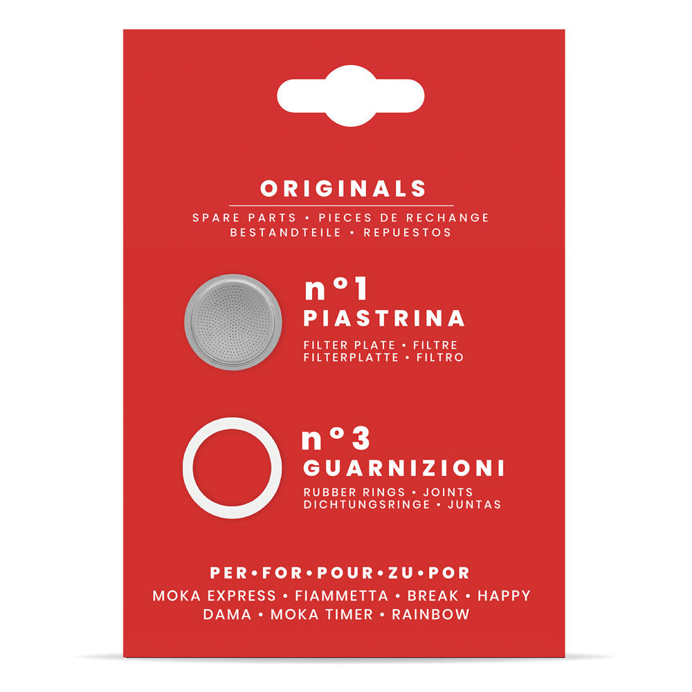 Bialetti Moka Replacement Gasket & Filter 1-Cup
