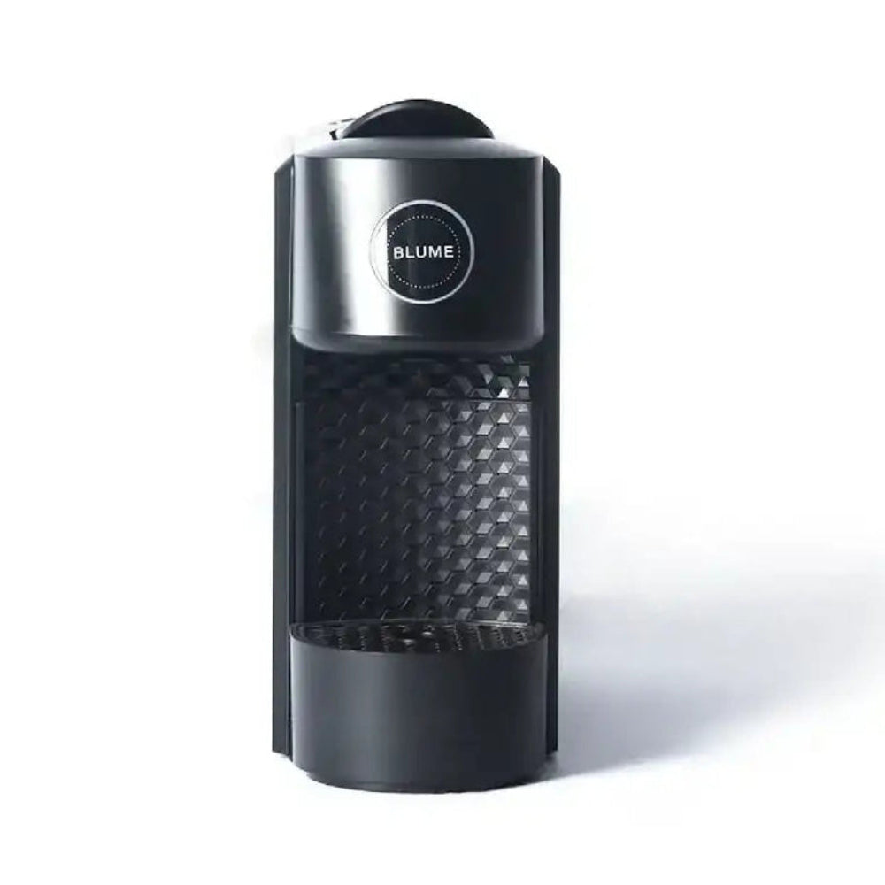 Blume 2-Step Pro capsule coffee machine in black on white background, premium kitchenware at Cookin Stores