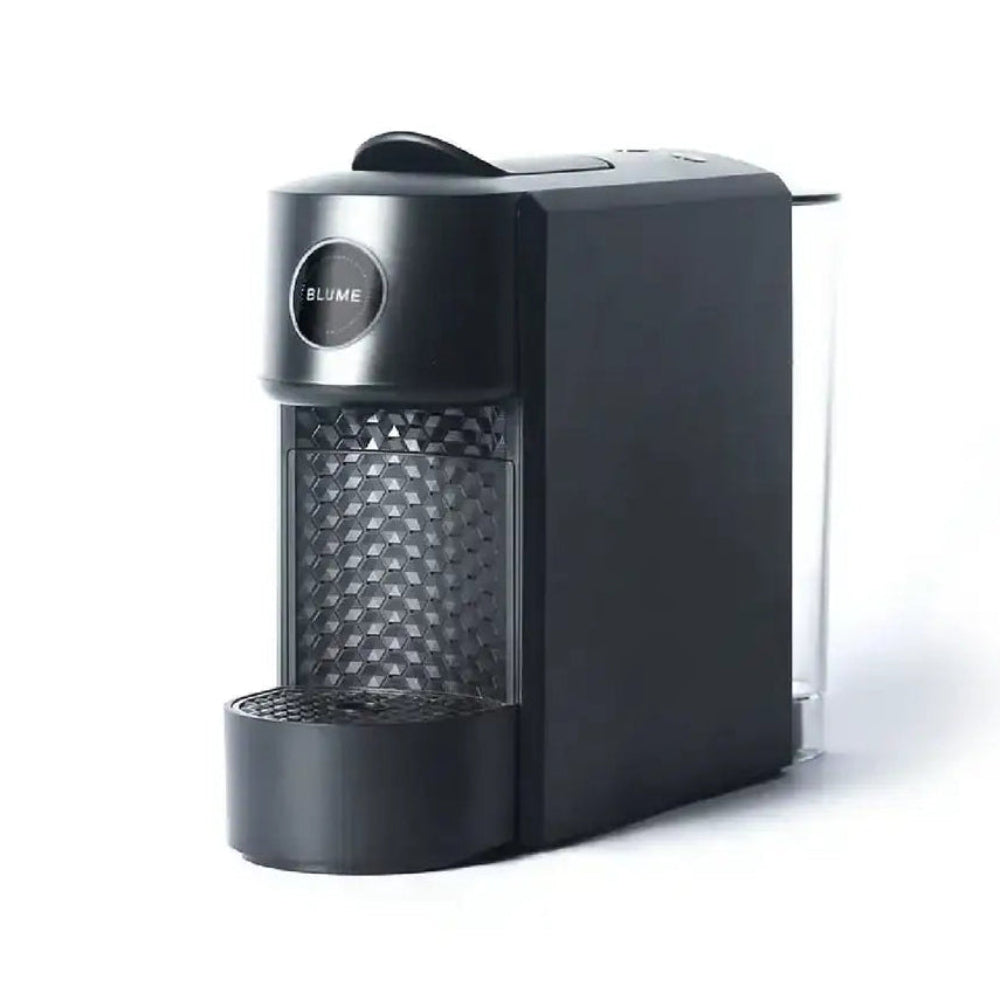 Blume black capsule coffee machine with modern design, premium kitchenware at Cookin Stores