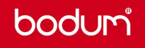 Bodum logo on a red background