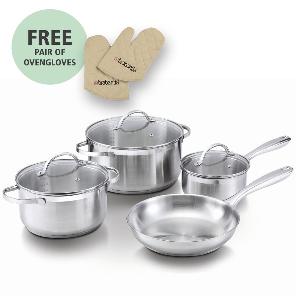 Brabantia Amsterdam Stainless Steel 7-Piece Cookware Set