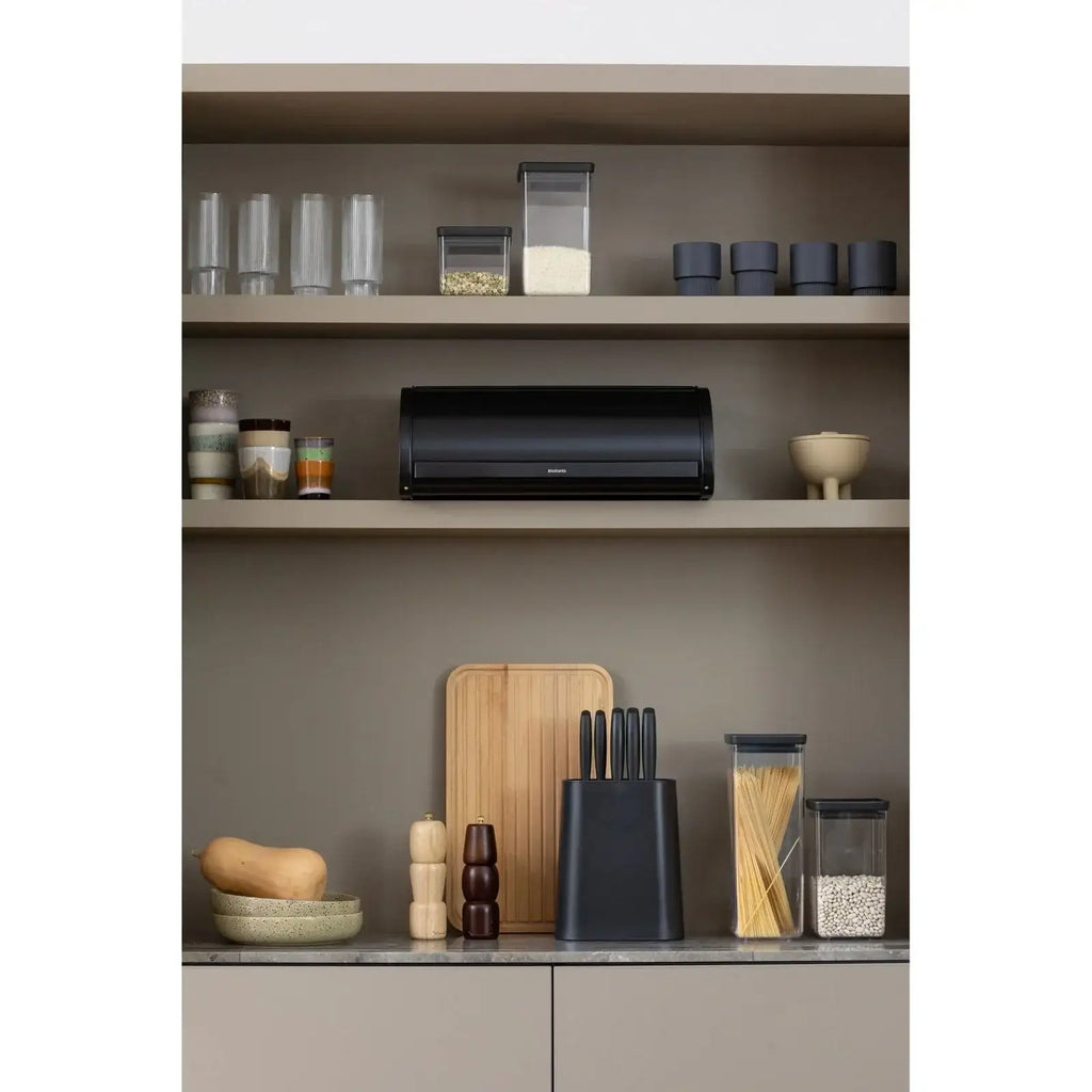 Brabantia Bread Bin Roll Top Matt Black