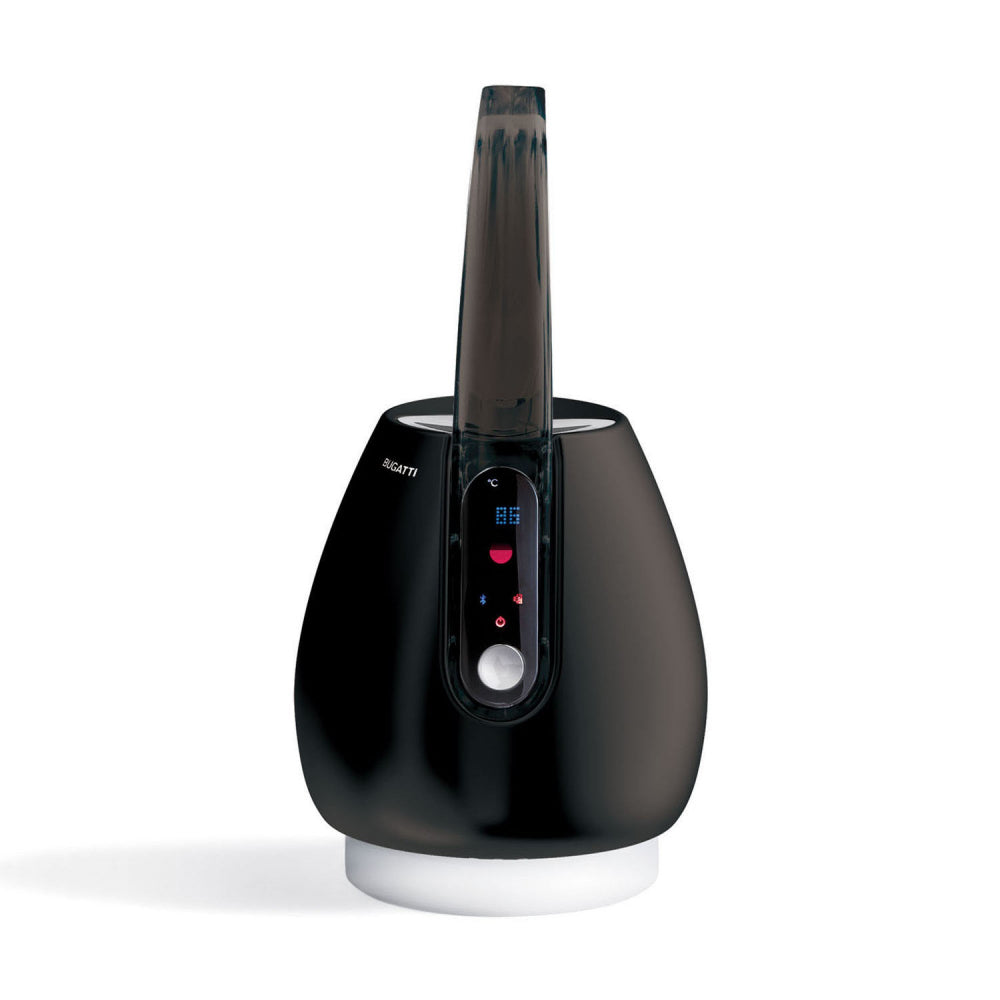 Black kettle with a white background 