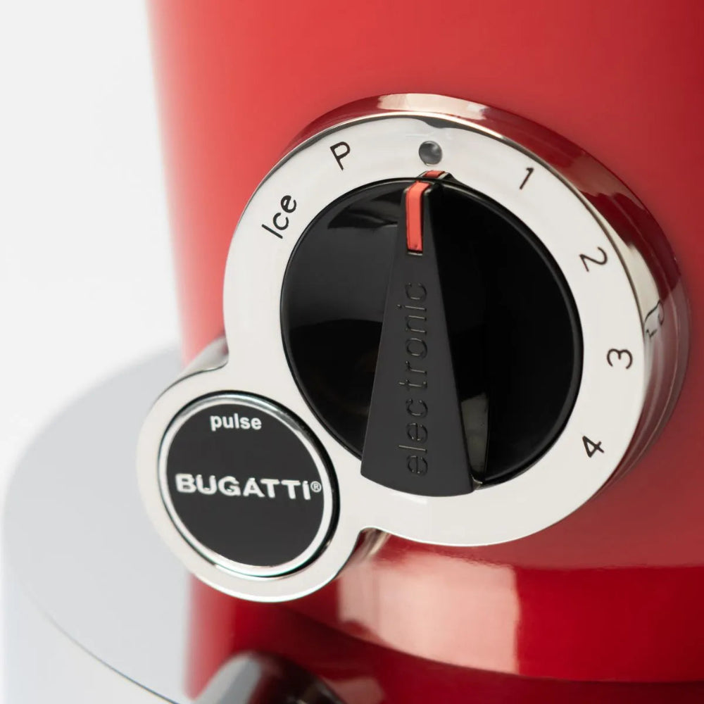 Close up of a Bugatti blender dial 