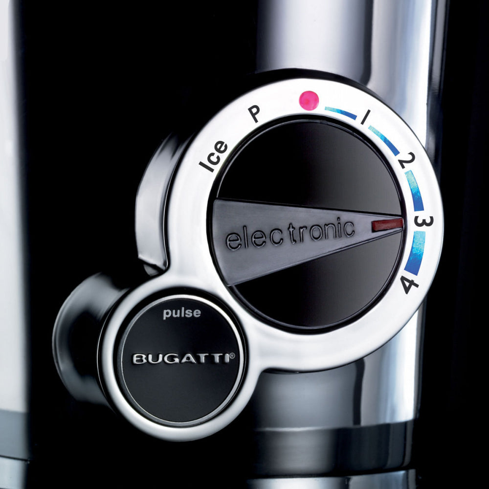 Close up of a Bugatti blender dial 