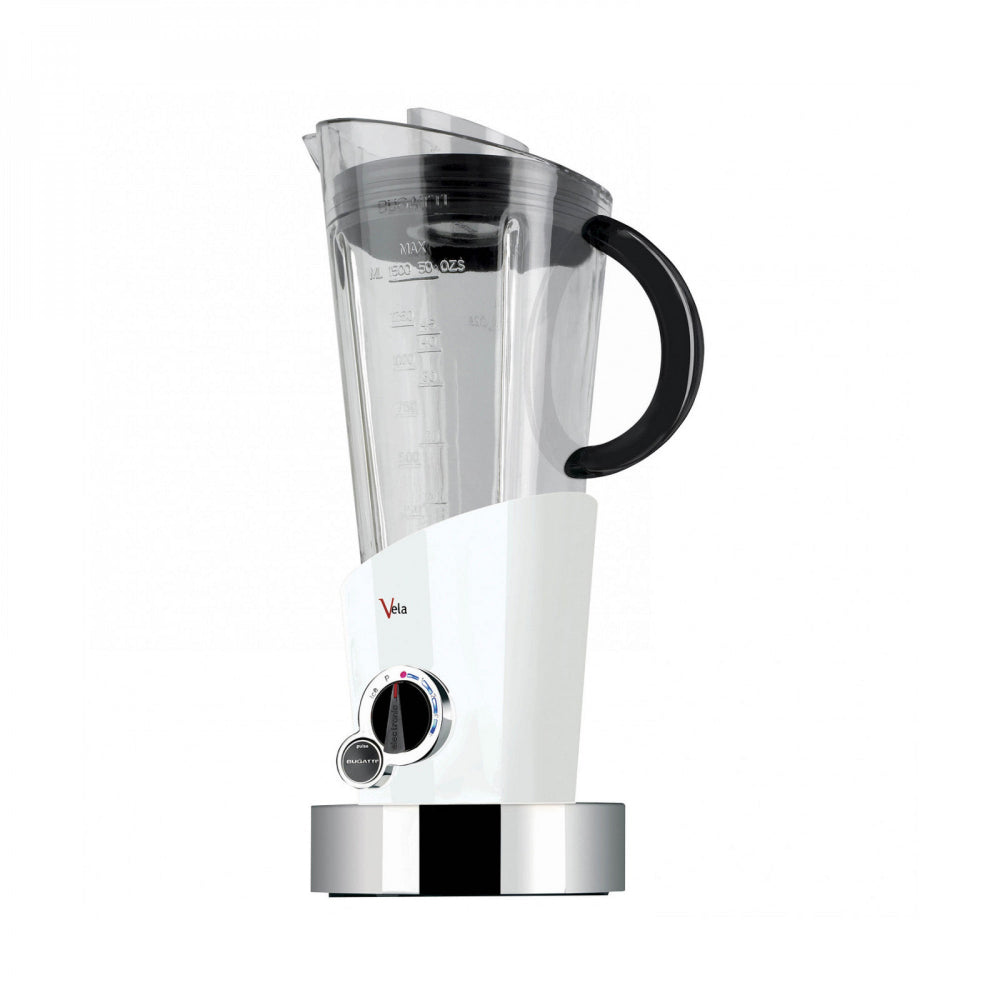 White blender with a white background