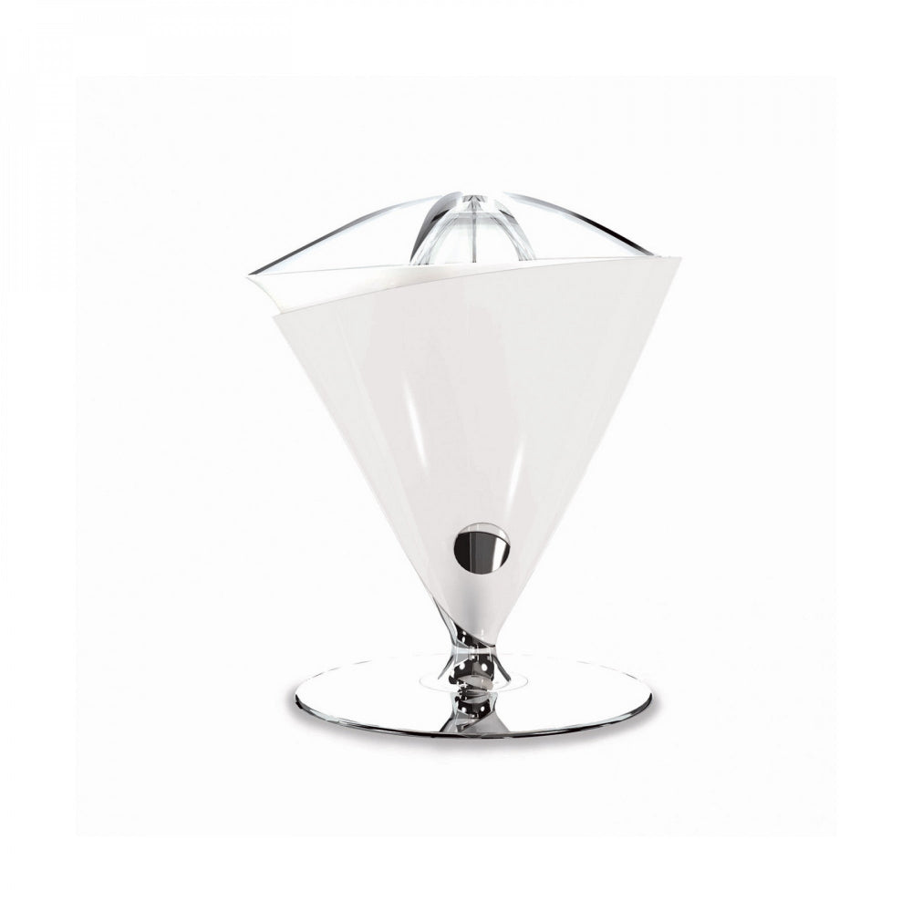 White citrus juicer with a white background 