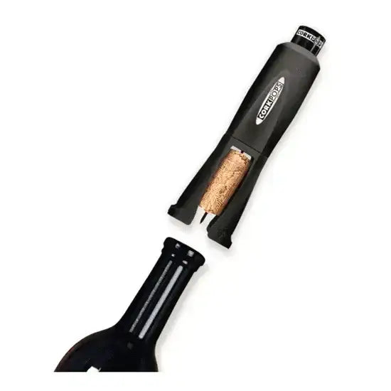 Corkpop wine opener removing cork from wine bottle, premium kitchenware at Cookin Stores