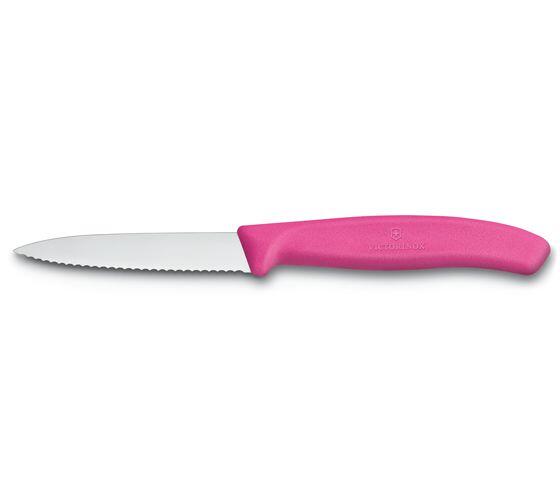 VIC Paring Knife Serrated 8cm Pink.