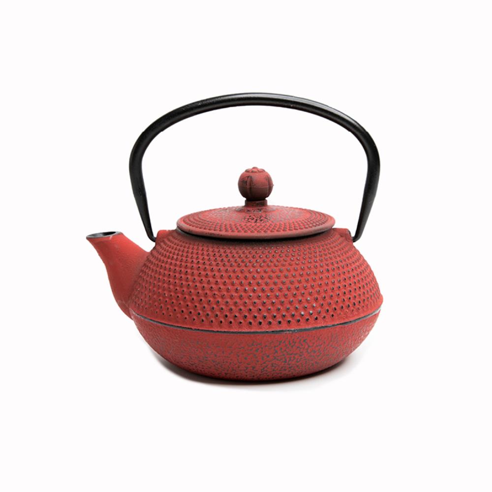 Cast Iron Chinese Teapot Red 800ml