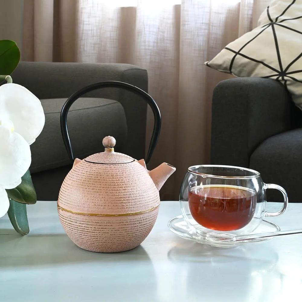 Cast Iron Chinese Teapot Light Terracotta 700ml