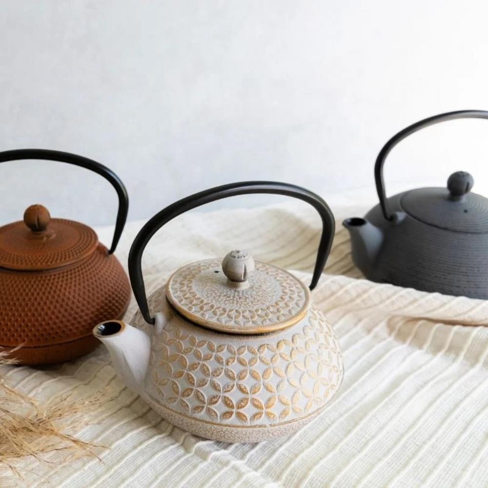 Cast Iron Chinese Teapot Warm Grey 700ml