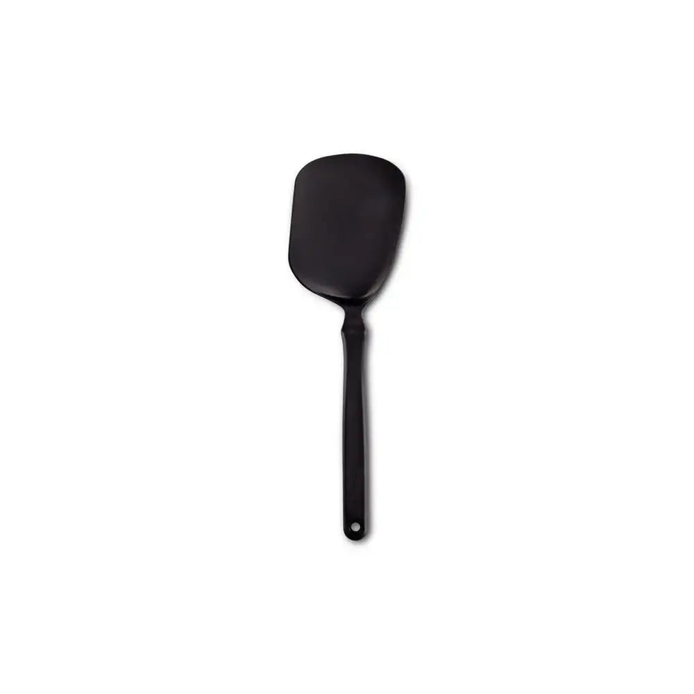 Black spatula on a white background