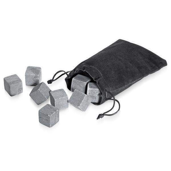 Whiskey stones set with drawstring pouch, premium kitchenware at Cookin Stores.