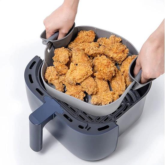 Creative Cooking Square Silicone Air Fryer Basket 20cm