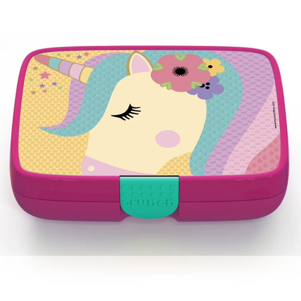 Crunchbox Classic 5 Compartment Lunchbox Pink Unicorn