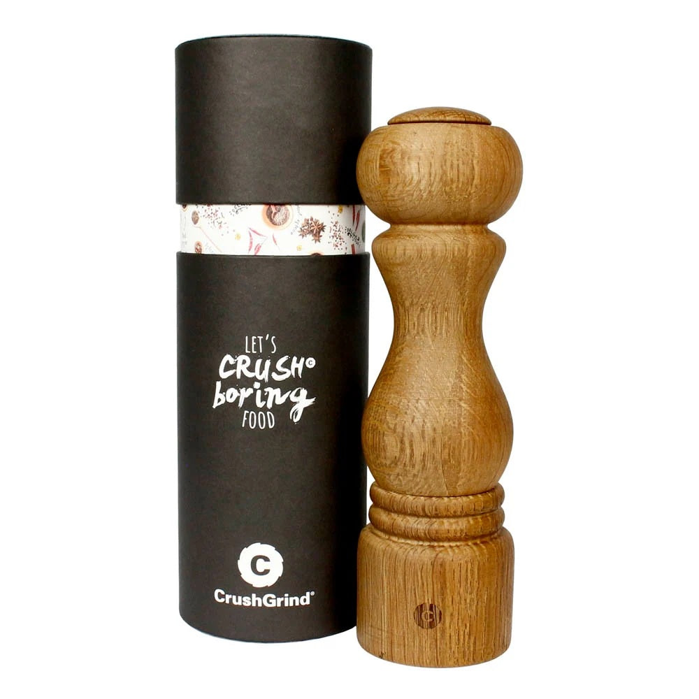 CrushGrind Torino Oak Salt and Pepper Grinder 20cm