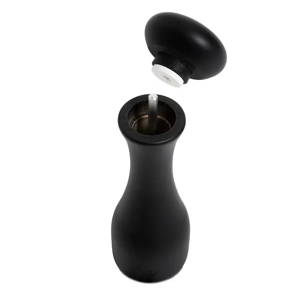 CrushGrind Lyon black salt and pepper grinder with open top, premium kitchenware at Cookin Stores